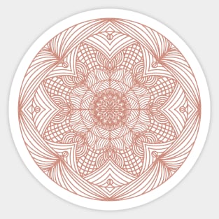 Rose Glitter Mandala Sticker